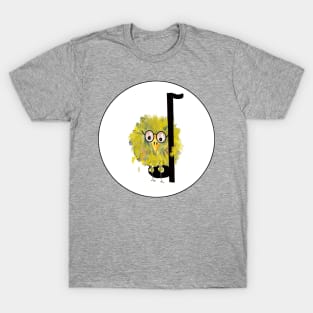 Funny Bird on Music Note T-Shirt